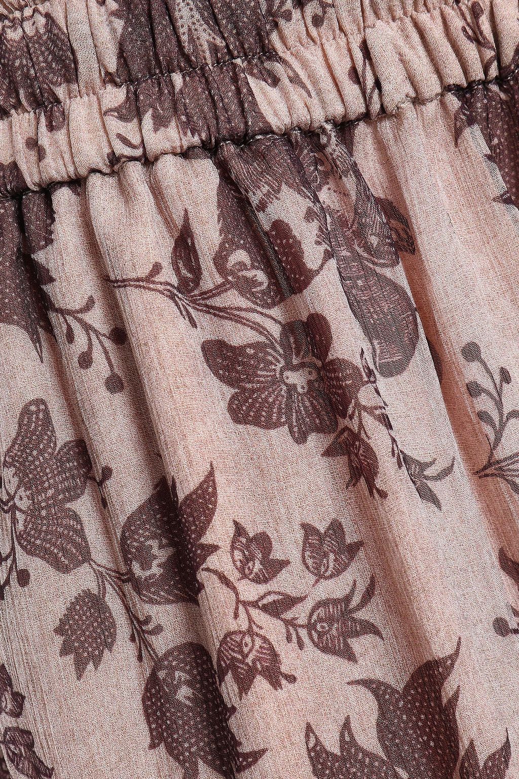 ZIMMERMANN Floral-print silk-georgette wide-leg pants