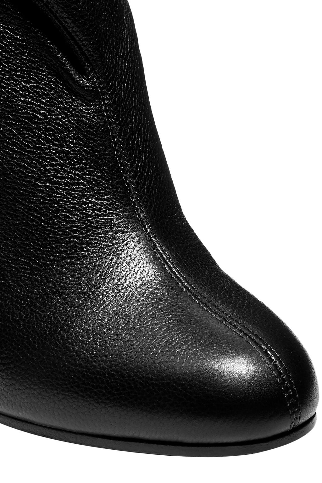 JIMMY CHOO Bethanie 85 shearling-lined embellished textured-leather ankle boots