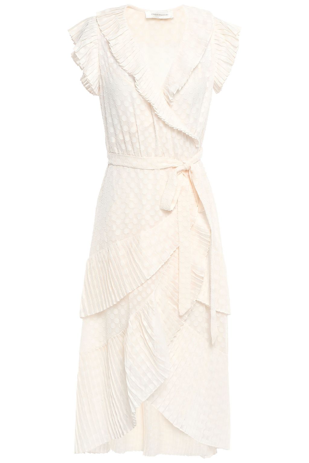 zimmermann plisse wrap dress