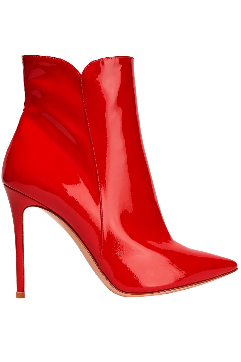 red patent leather boots