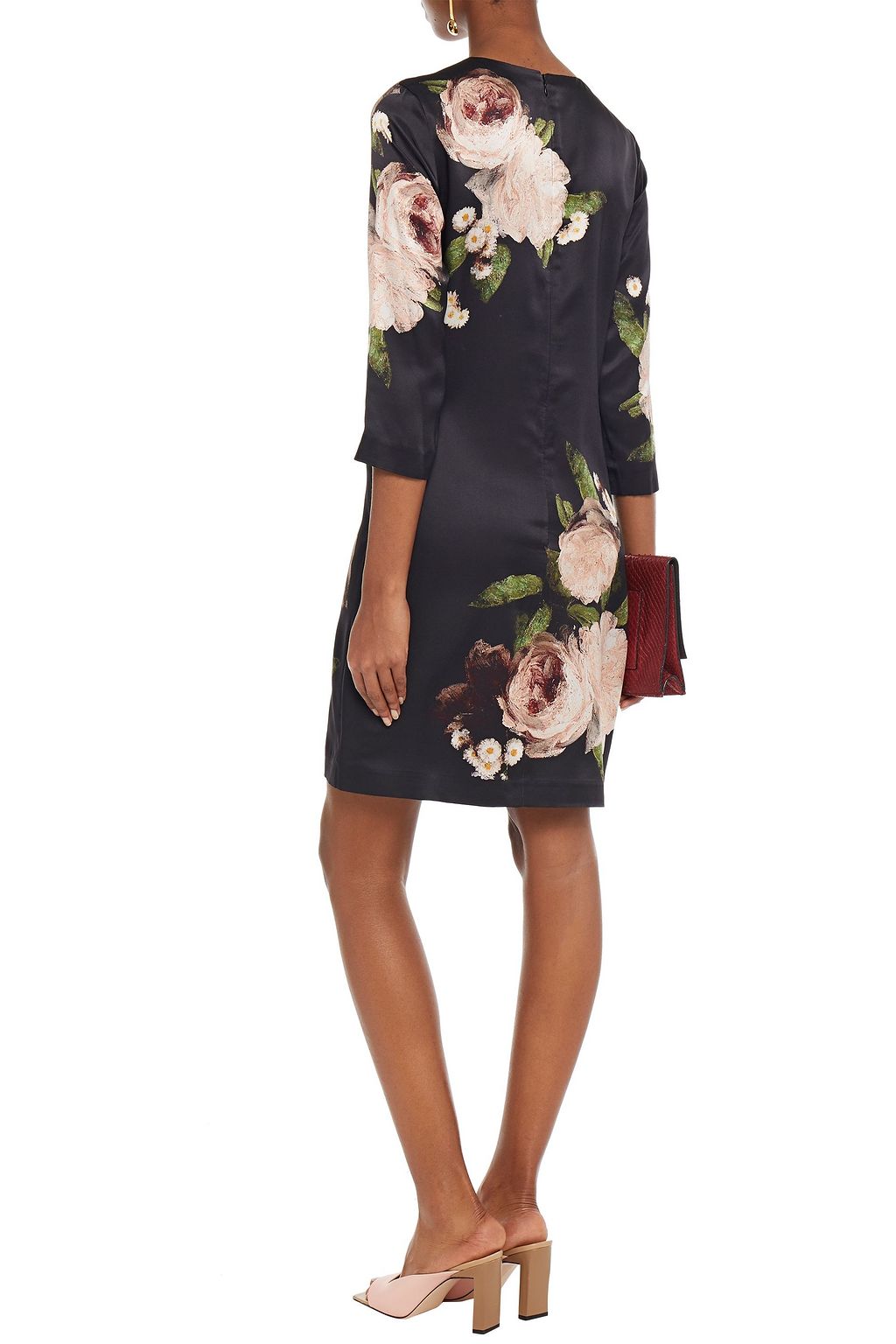 ERDEM Emma floral-print silk-satin mini dress