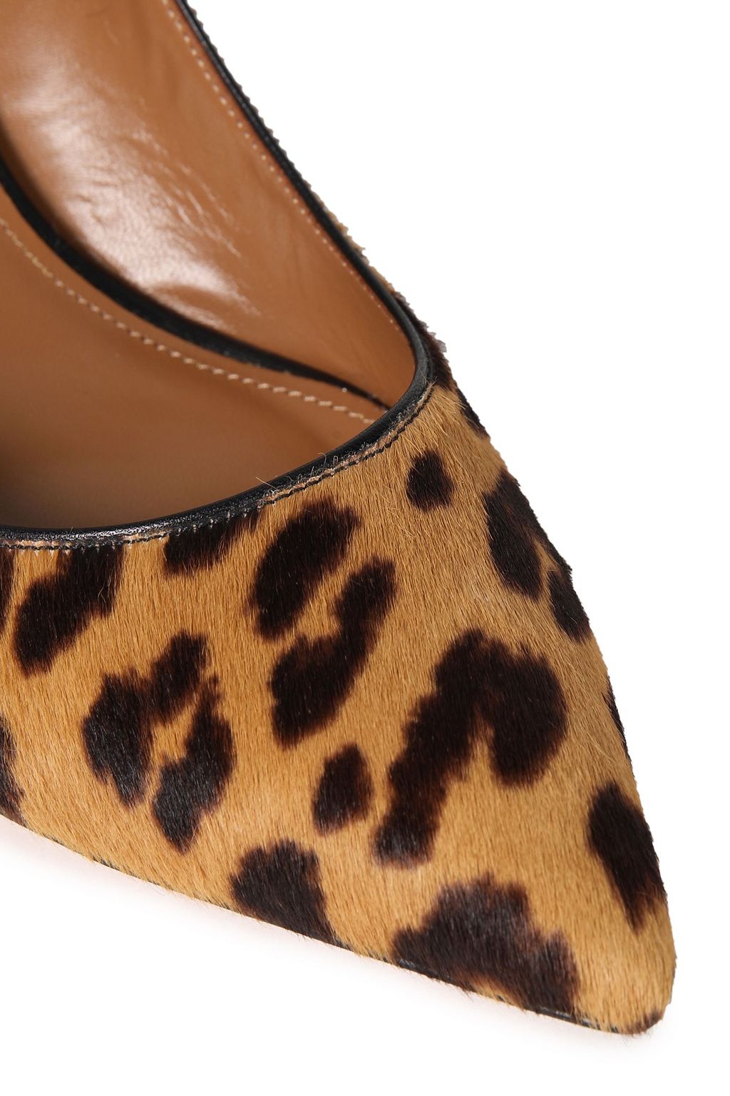 AQUAZZURA Forever Marilyn 45 leopard-print calf hair pumps