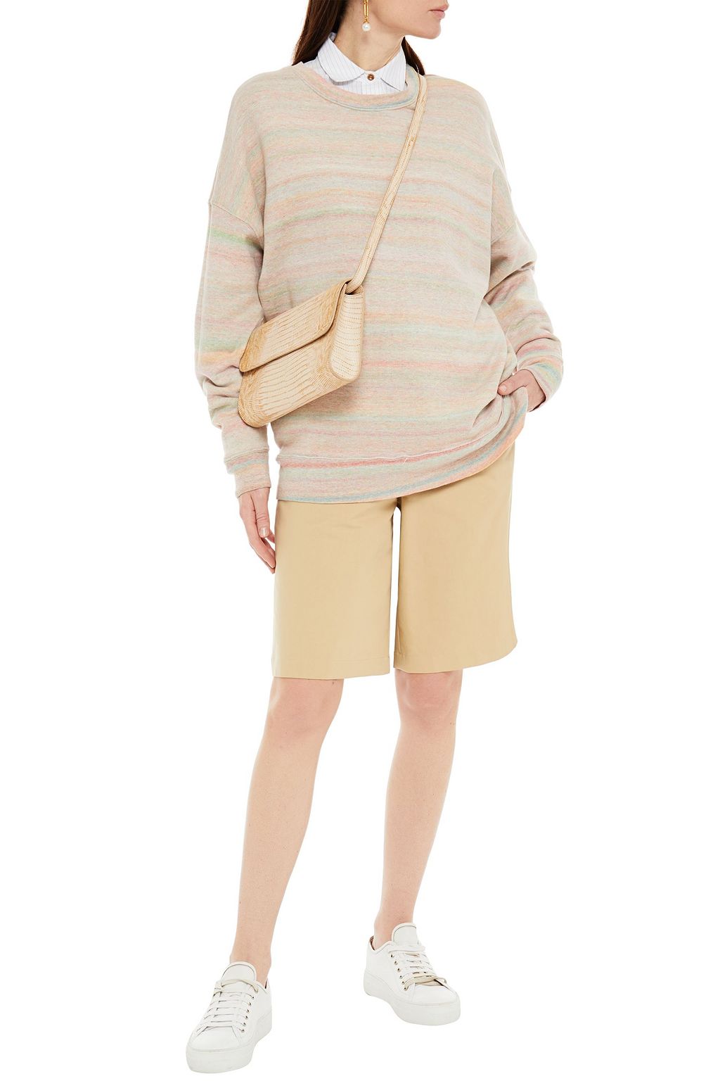 IRO Skaar oversized dégradé French cotton-terry sweatshirt