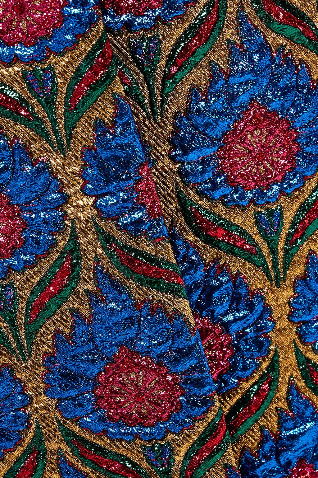 GUCCI Embellished metallic brocade coat