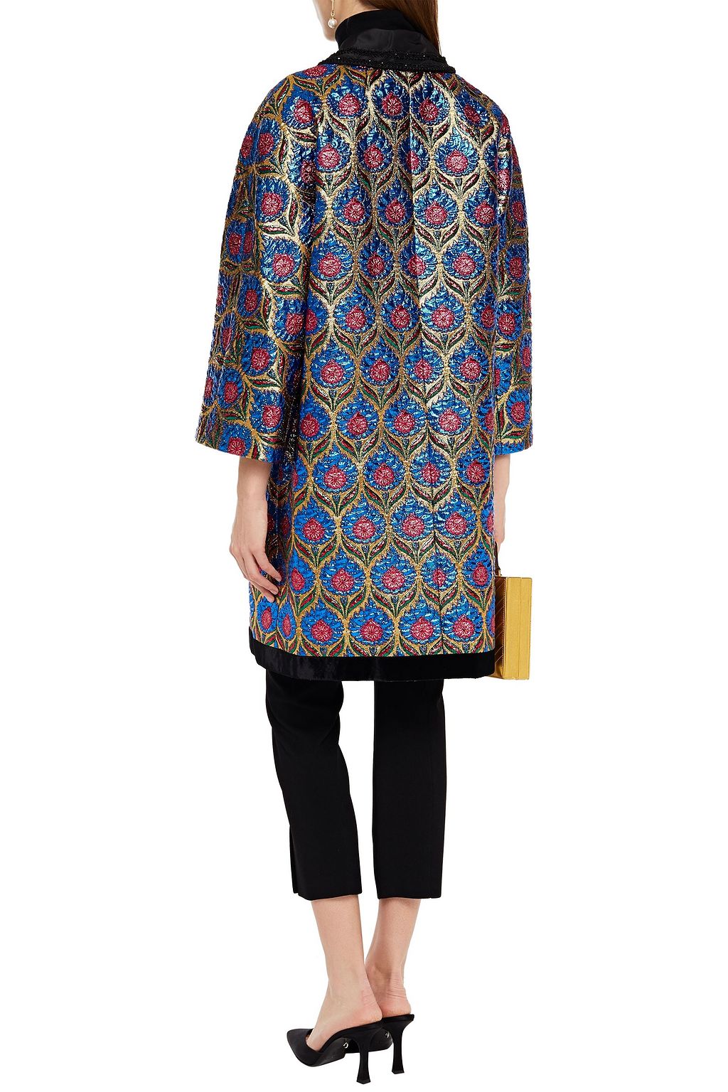 GUCCI Embellished metallic brocade coat