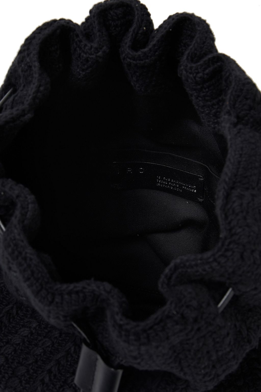 IRO Sterlo leather-trimmed crocheted cotton bucket bag