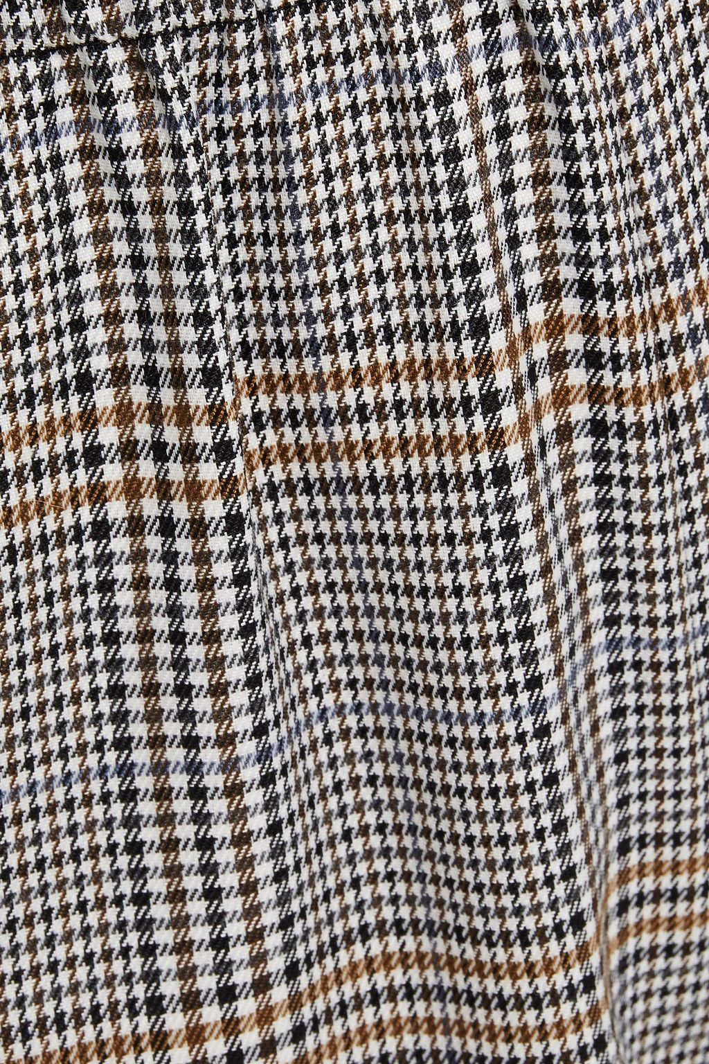 MAJE Prince of Wales checked woven wide-leg pants