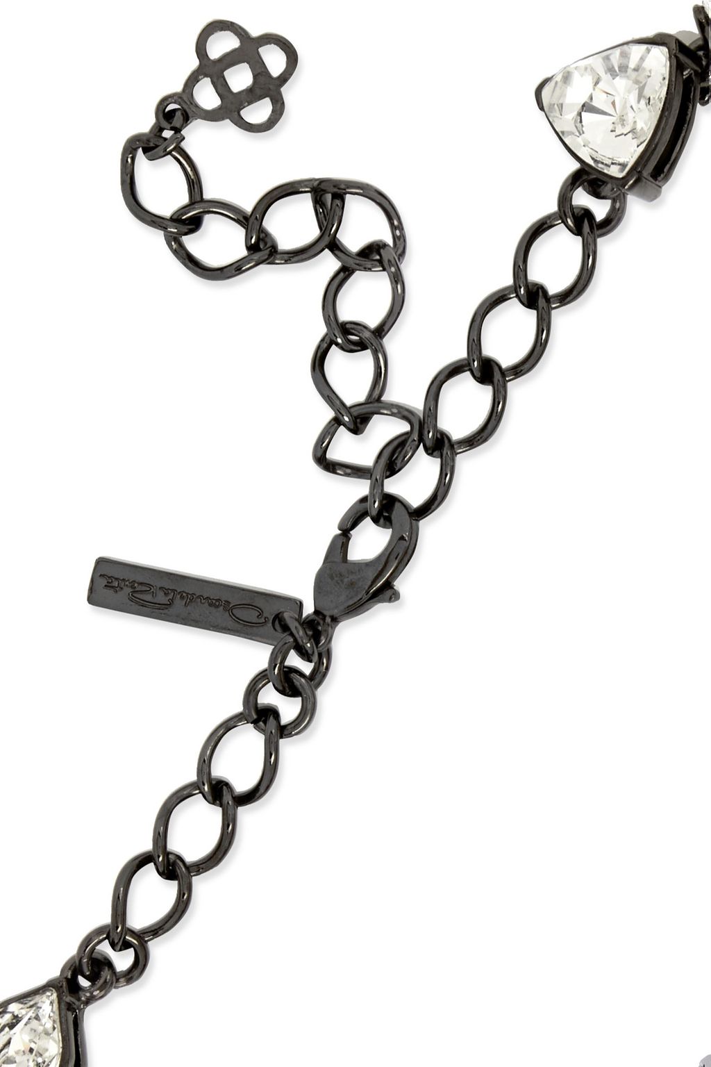 OSCAR DE LA RENTA Gold-tone crystal necklace