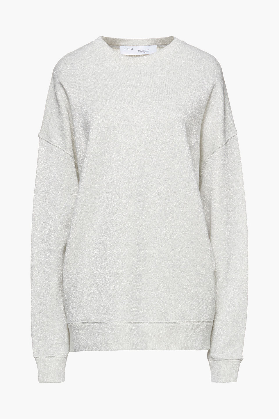 Regent metallic French cotton-blend terry sweatshirt