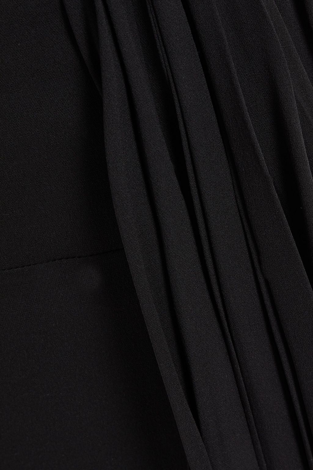 LANVIN Pleated silk-crepe maxi skirt