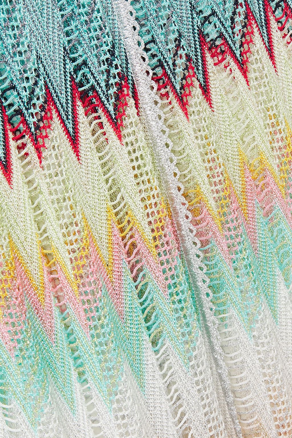 MISSONI MARE Mare wrap-effect metallic crochet-knit maxi skirt