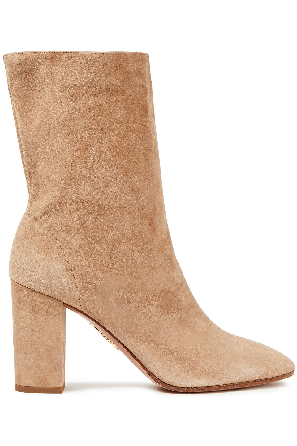Aquazzura Woman Suede Ankle Boots Sand Size 40