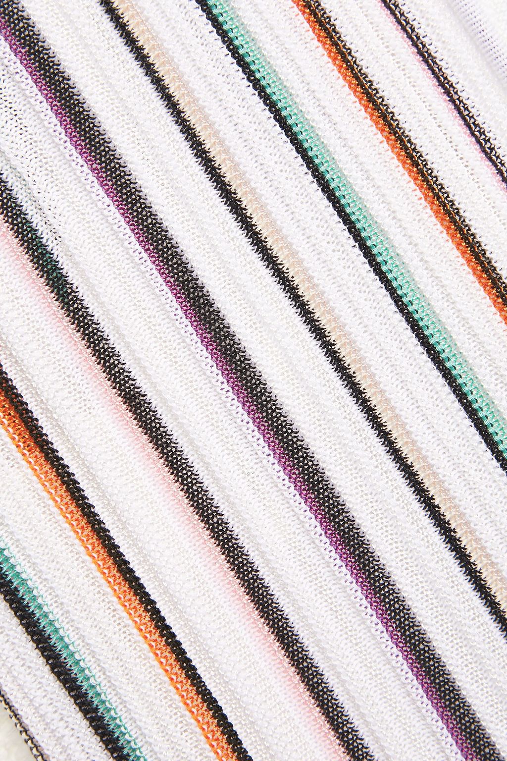 MISSONI Striped crochet-knit dress