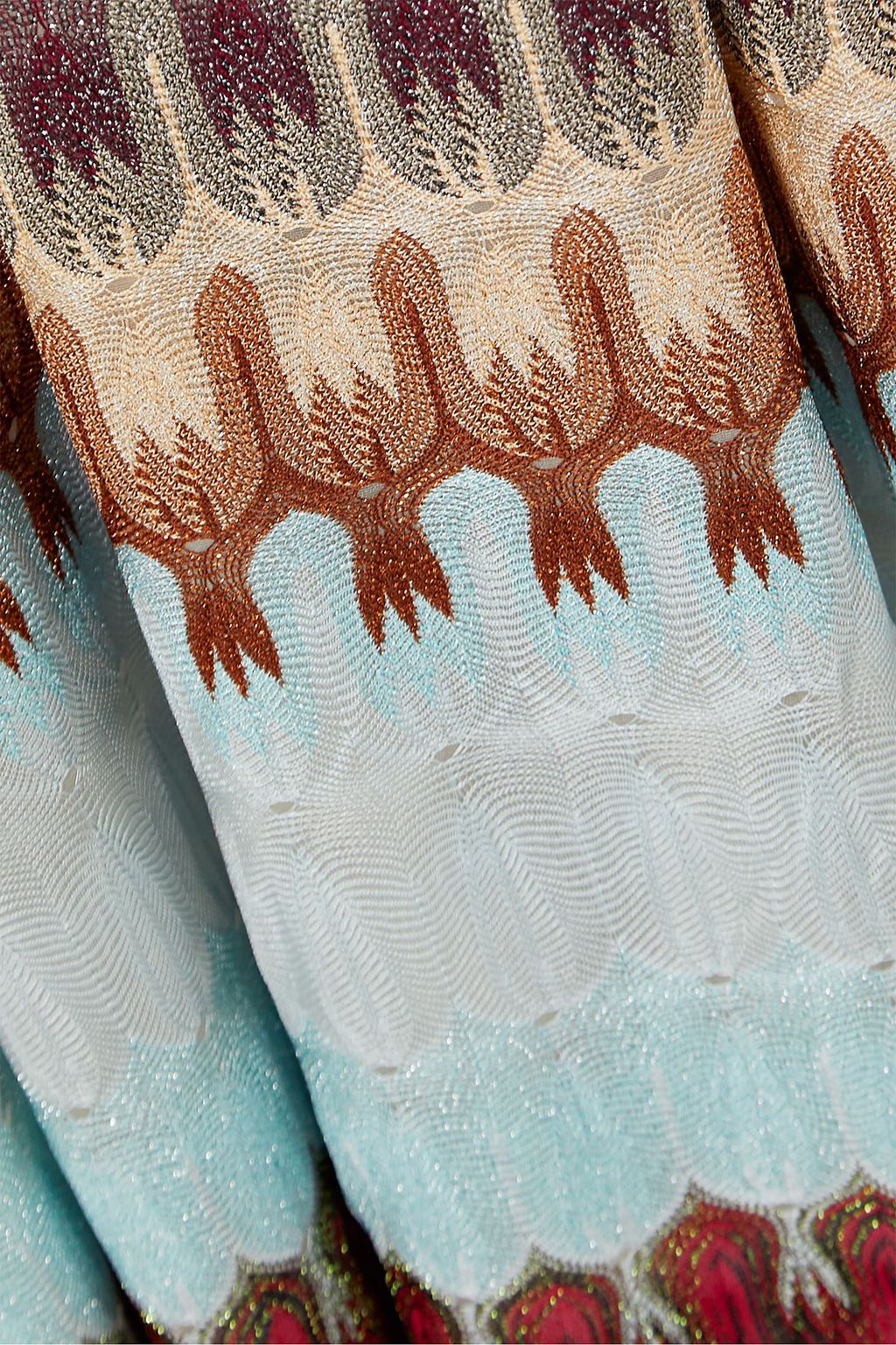 MISSONI Metallic crochet-knit wide-leg jumpsuit