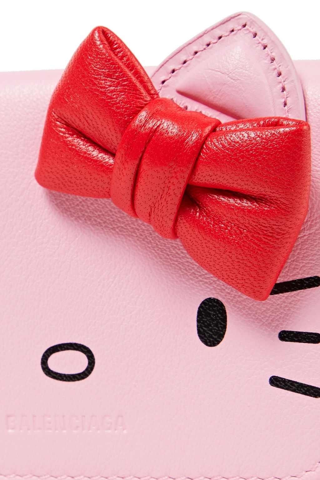 BALENCIAGA Kitty mini bow-embellished leather wallet