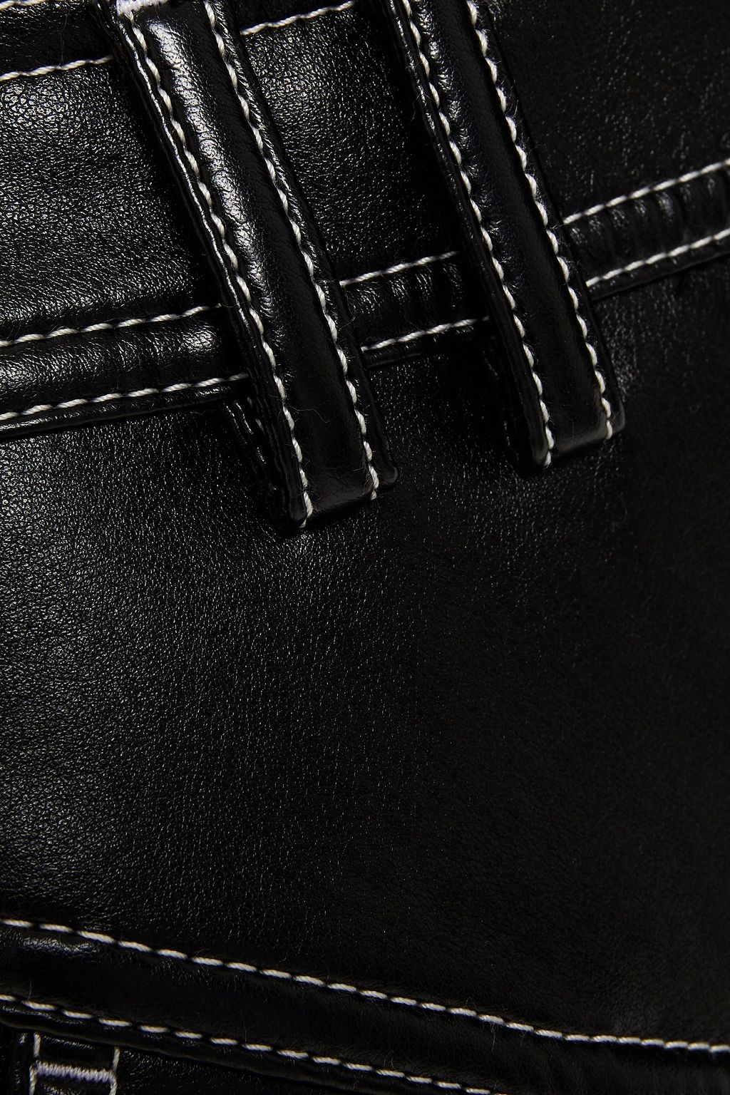 PHILOSOPHY DI LORENZO SERAFINI Pleated faux leather tapered pants
