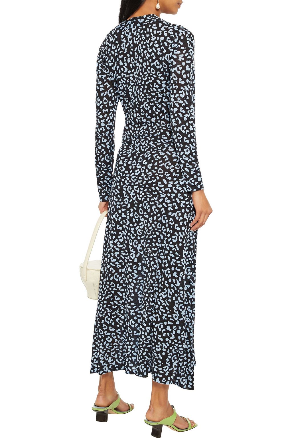 RIXO Anja twist-front leopard-print silk-blend jersey maxi dress