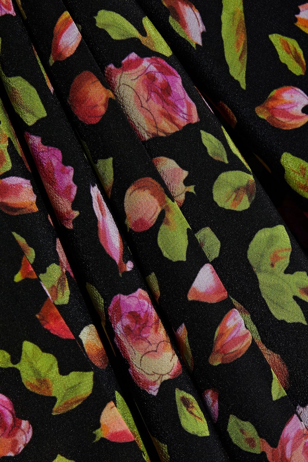 BALENCIAGA Tie-neck floral-print silk crepe de chine dress