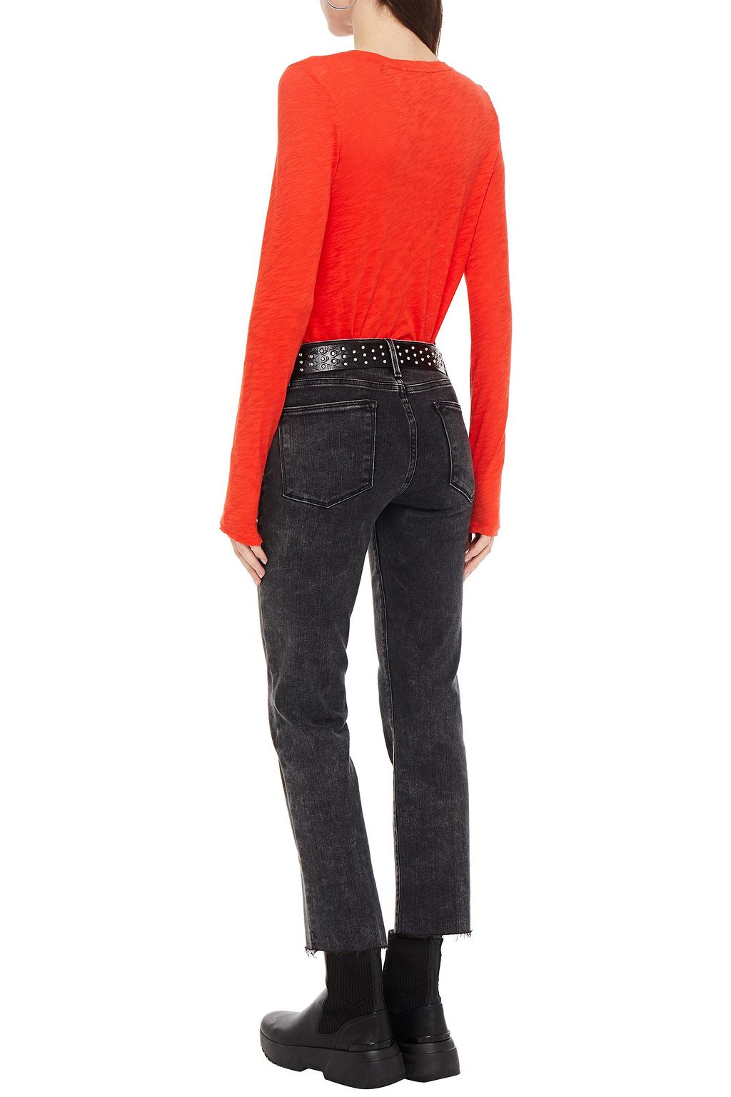 ATM ANTHONY THOMAS MELILLO Distressed slub cotton-jersey top