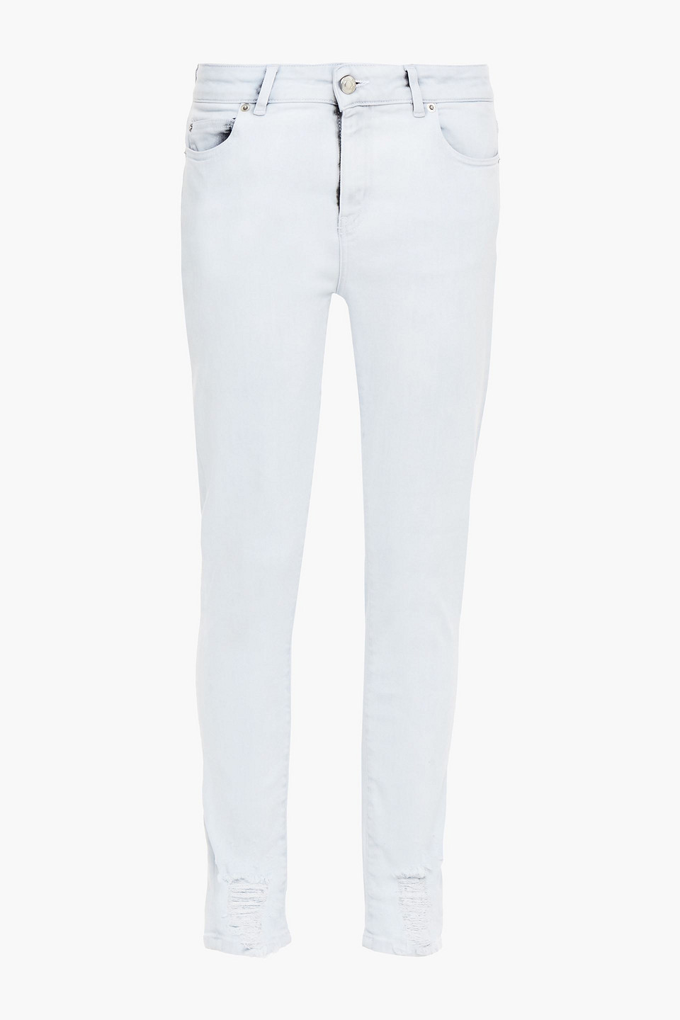 iro - jelsa distressed mid-rise skinny jeans - blue - 26