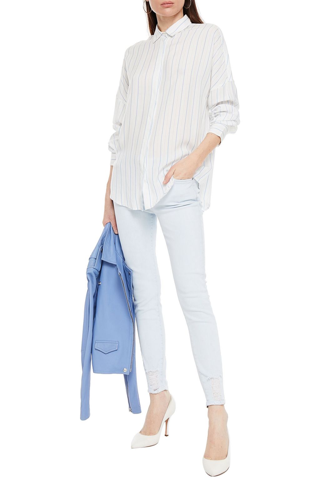 IRO Jelsa distressed mid-rise skinny jeans