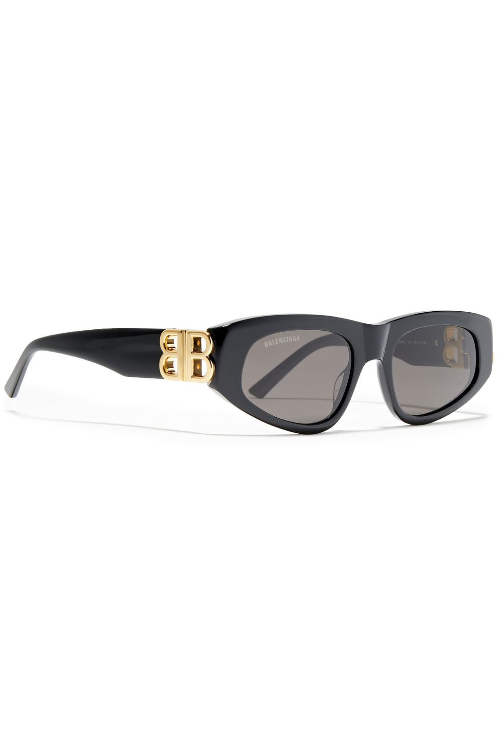 BALENCIAGA D-frame acetate and gold-tone sunglasses
