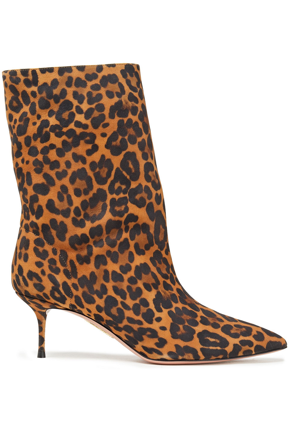Aquazzura Woman Very Boogie 60 Leopard-print Suede Ankle Boots Animal Print Size 41