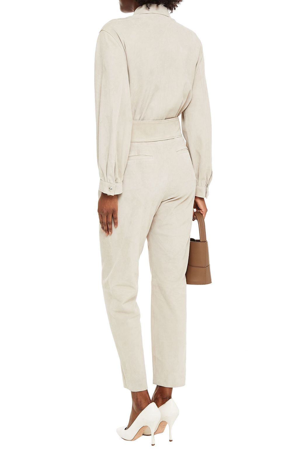 IRO Belted suede jumpsuit