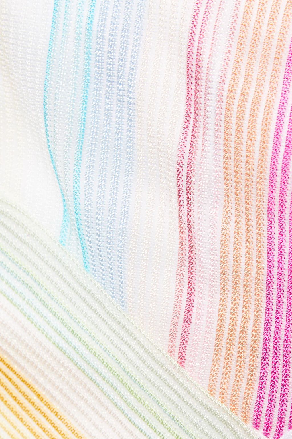 MISSONI MARE Mare satin-trimmed metallic crochet-knit bandeau bikini
