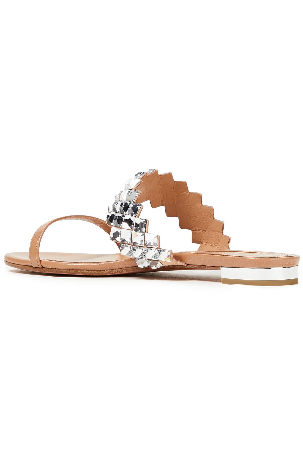 AQUAZZURA Crystal-embellished leather sandals
