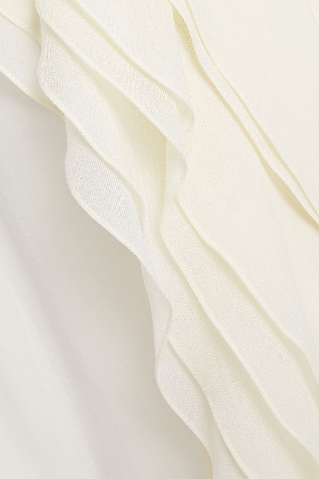 LANVIN Ruffled silk-blend top