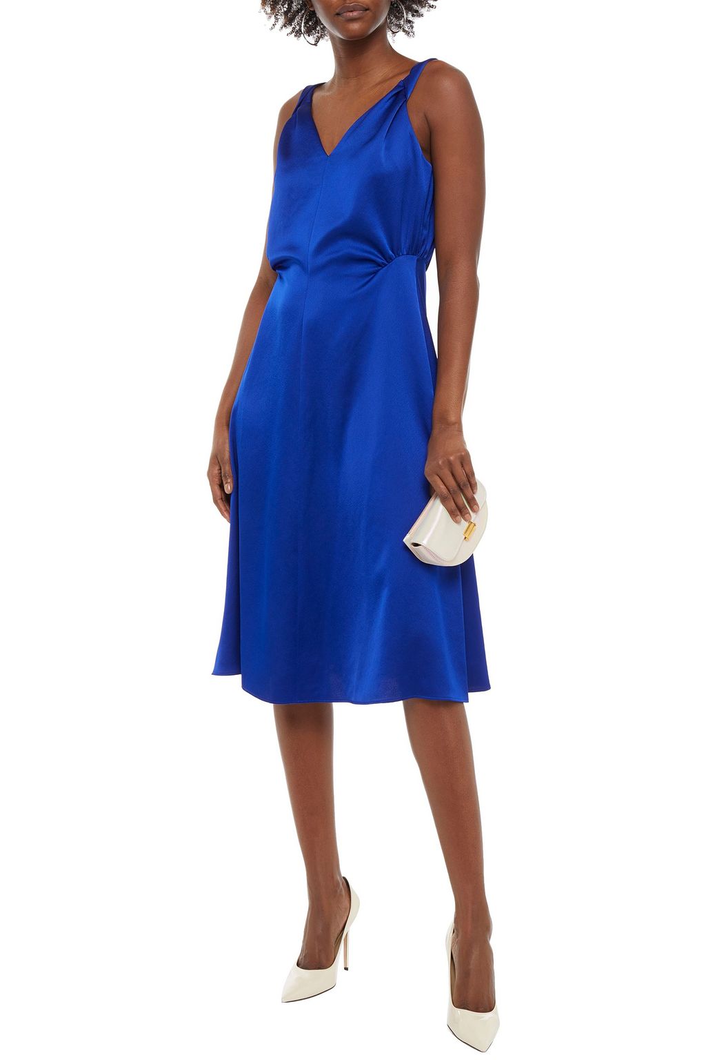 PAUL SMITH Gathered satin-crepe dress