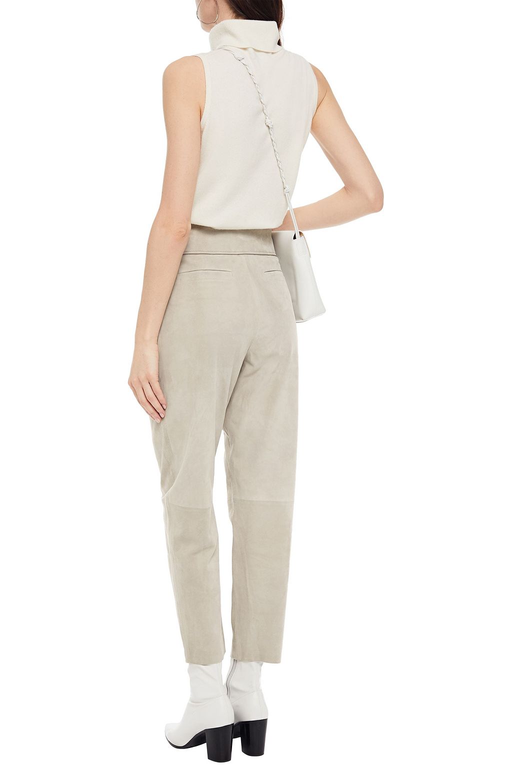 IRO Bielka pleated suede tapered pants