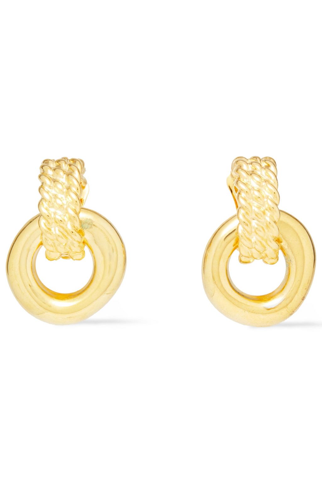 gold plated clip on earrings