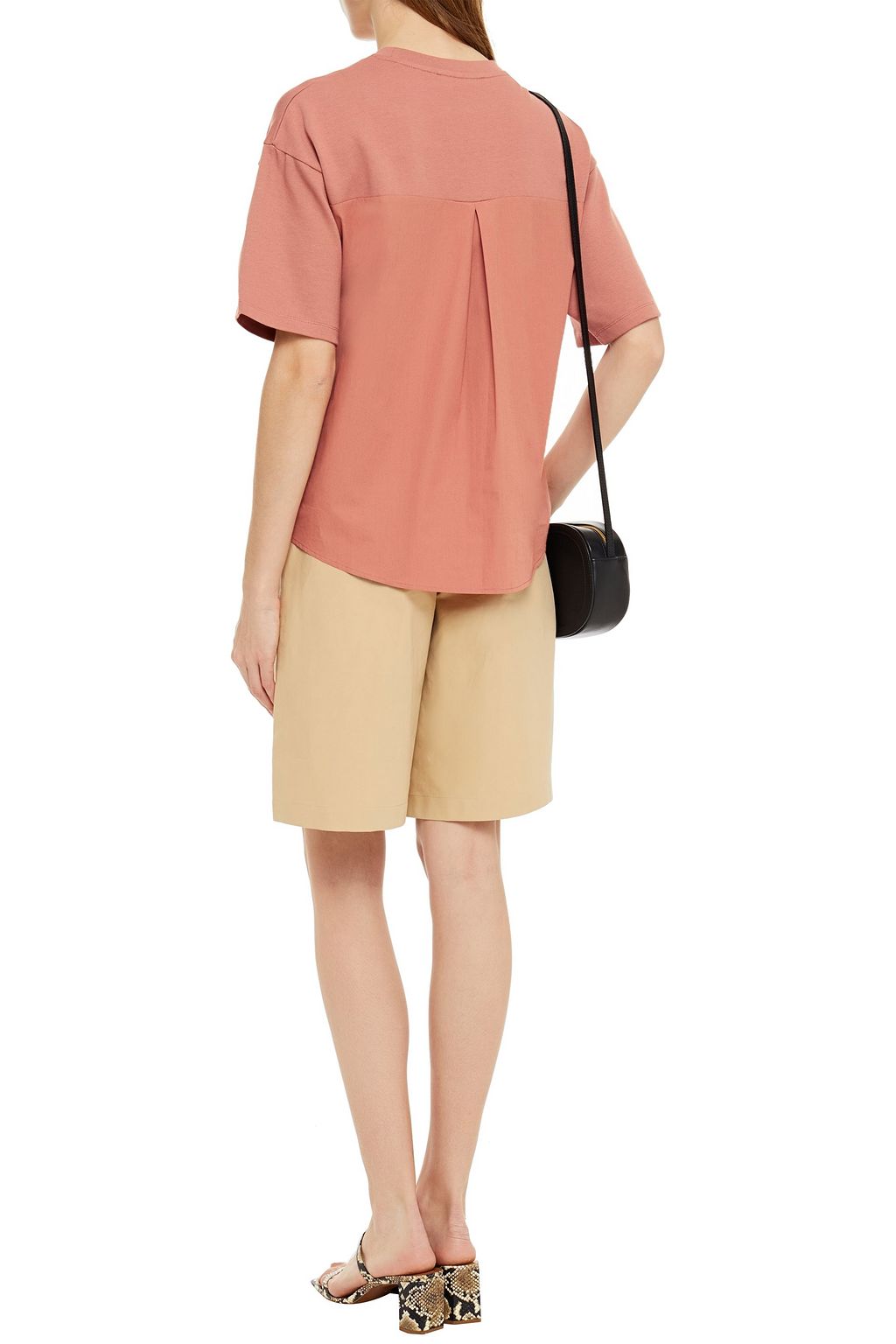 VANESSA BRUNO Cotton-poplin and French cotton-terry top
