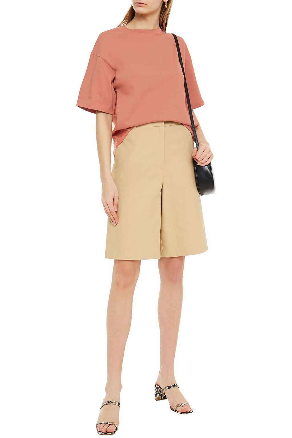 VANESSA BRUNO Cotton-poplin and French cotton-terry top