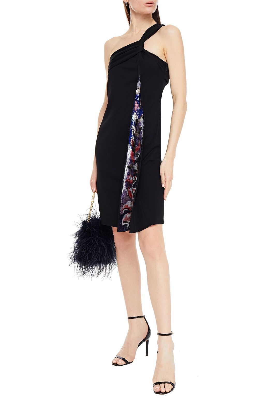 PUCCI Kleid aus Jersey mit Pailletten und asymmetrischer Schulterpartie