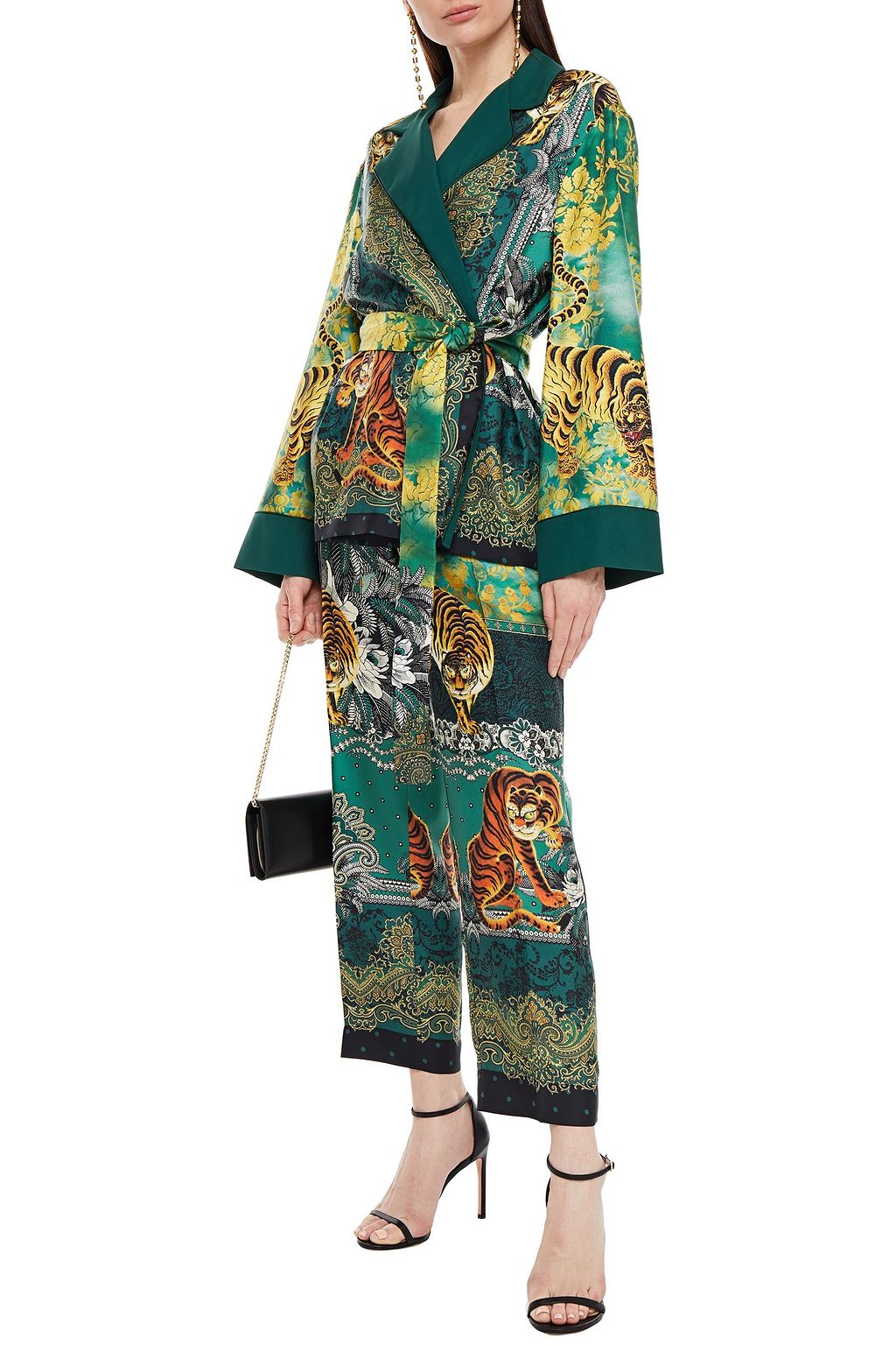 F.R.S FOR RESTLESS SLEEPERS Giocasta belted printed silk-satin jacket