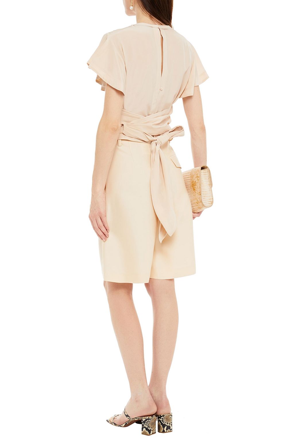 IRO Sormia draped silk crepe de chine blouse