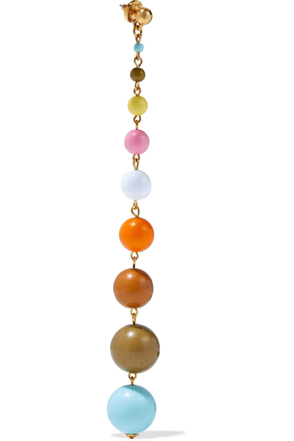 OSCAR DE LA RENTA Gold-tone beaded earrings