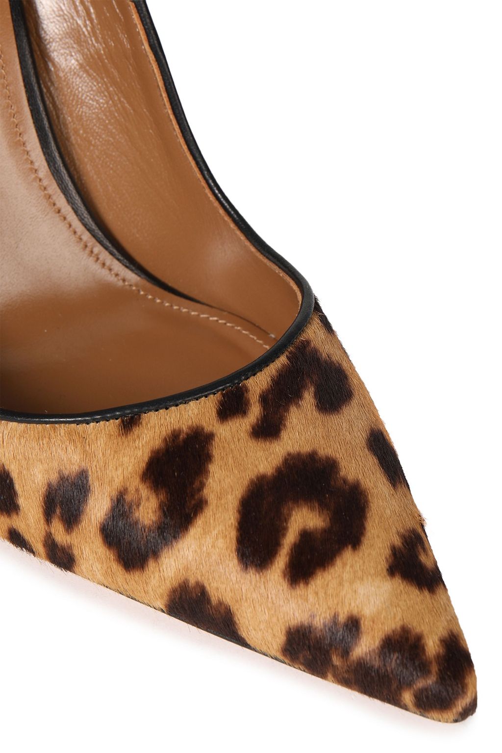 AQUAZZURA Forever Marilyn 105 leopard-print calf hair pumps