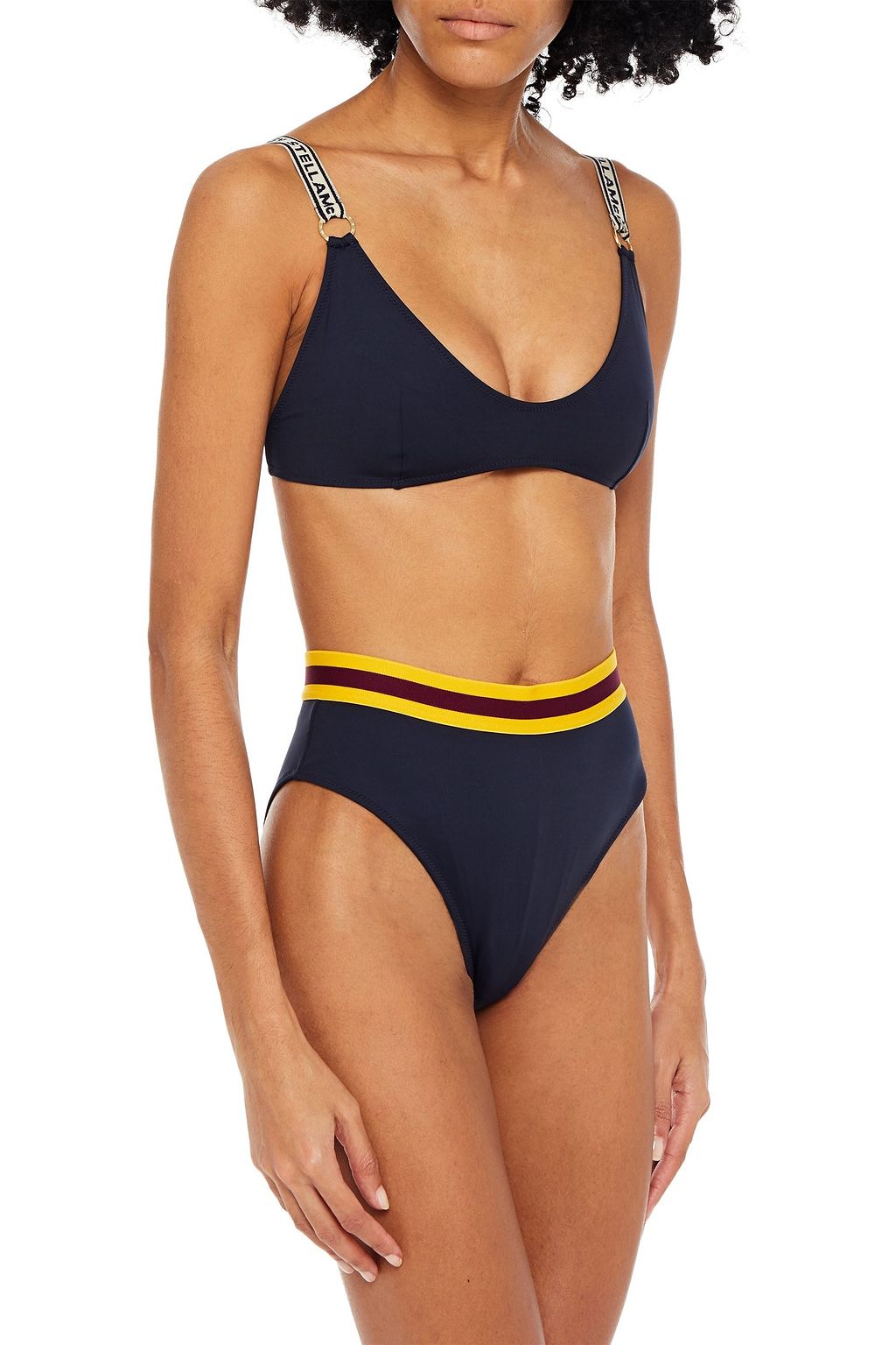 STELLA MCCARTNEY Monogram-trimmed bikini top