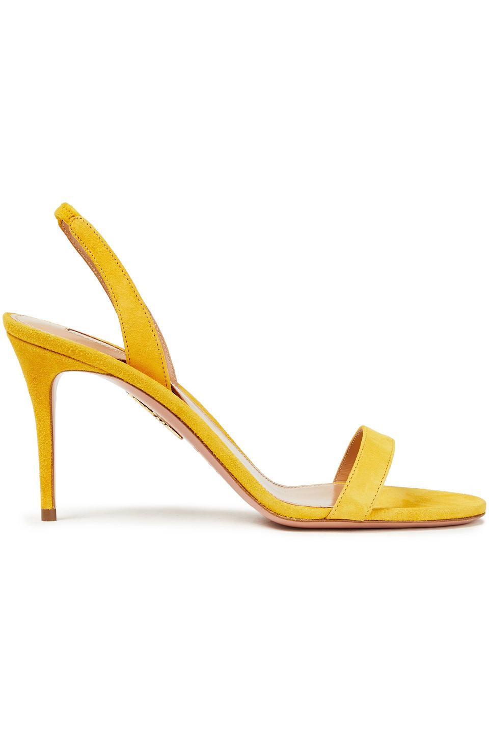 Aquazzura Woman Suede Slingback Sandals Marigold Size 35