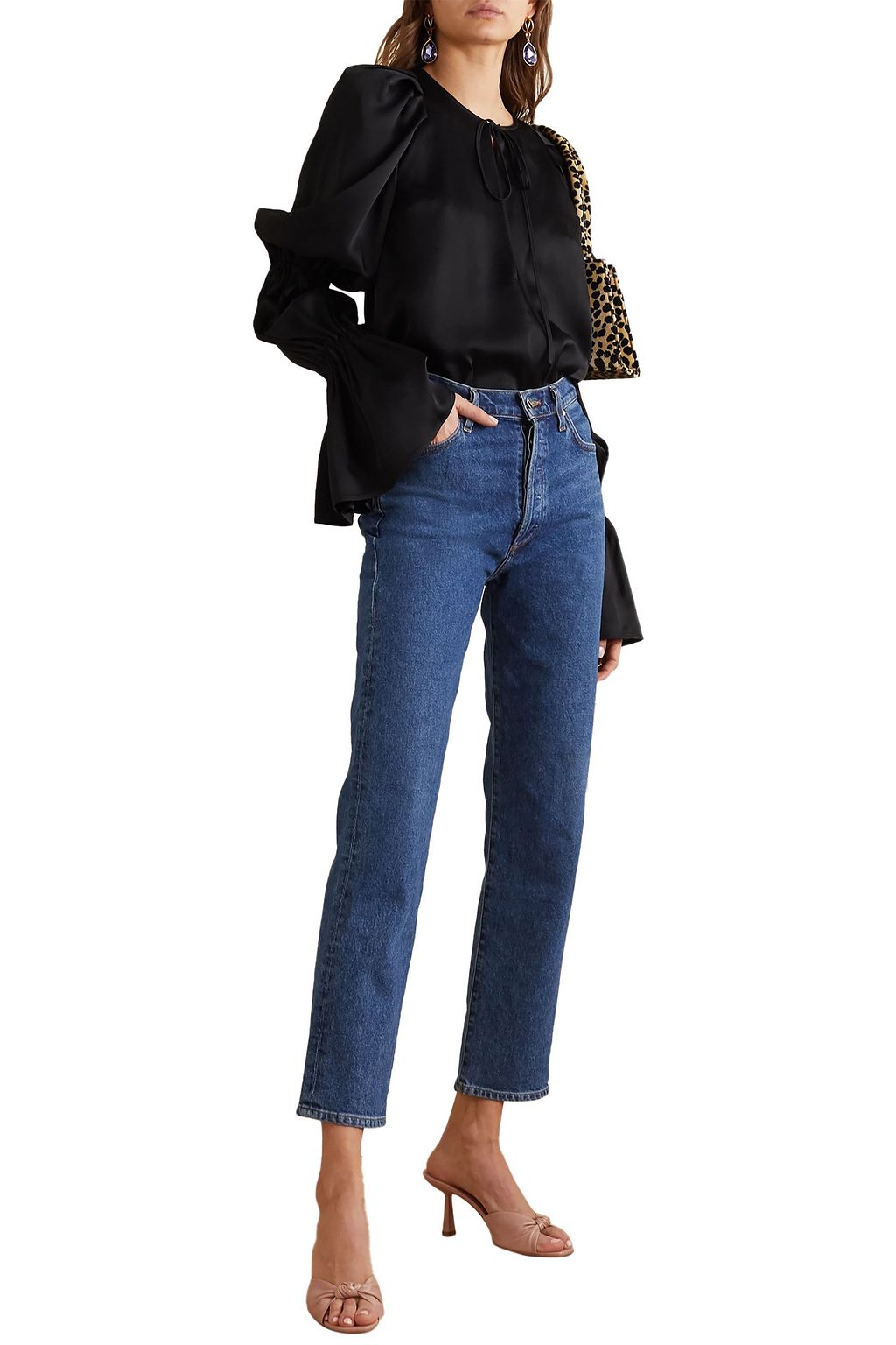 AQUAZZURA Pasha 75 knotted leather mules