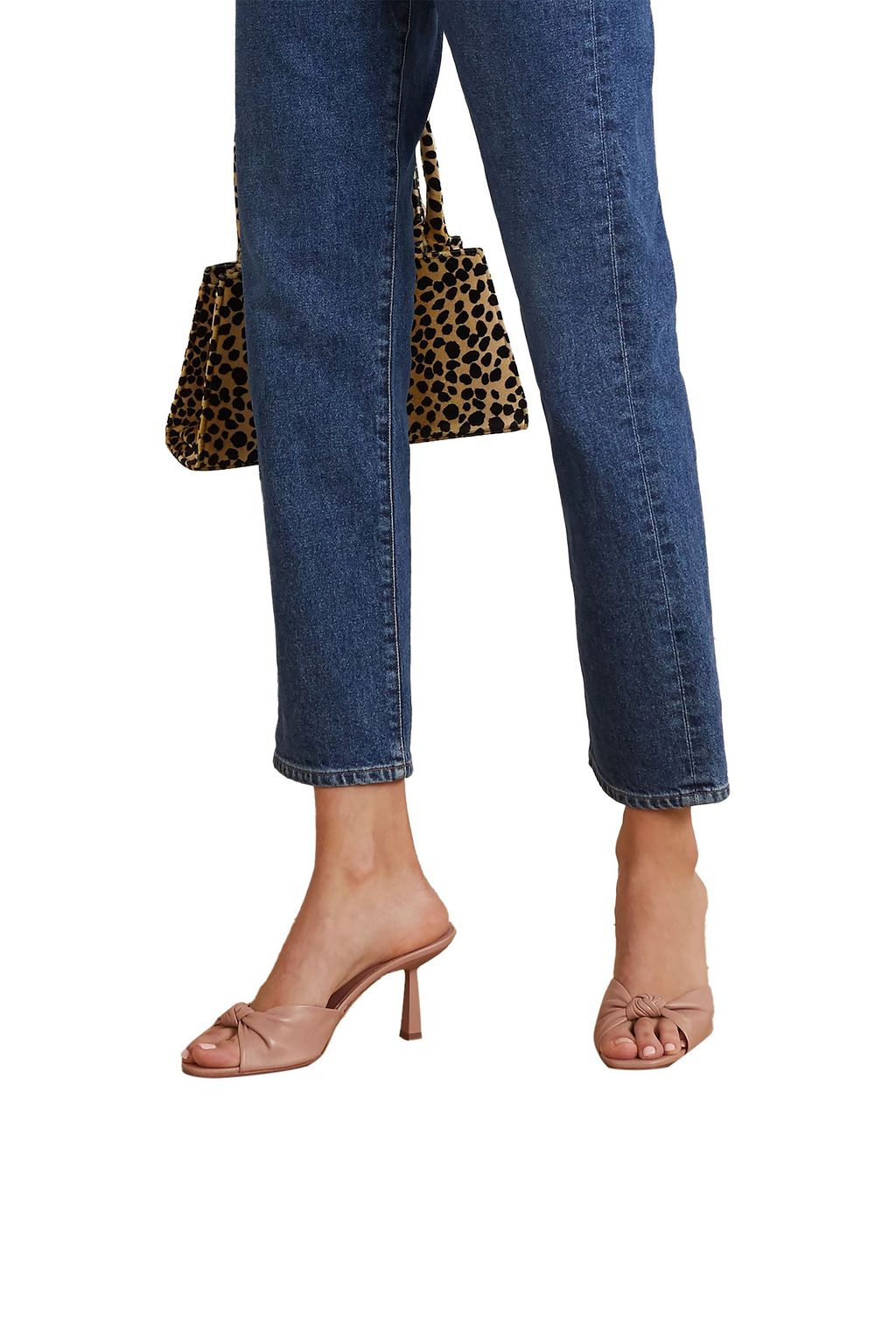 AQUAZZURA Pasha 75 knotted leather mules