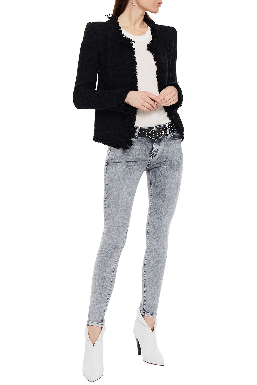IRO Jelsi acid-wash low-rise skinny jeans