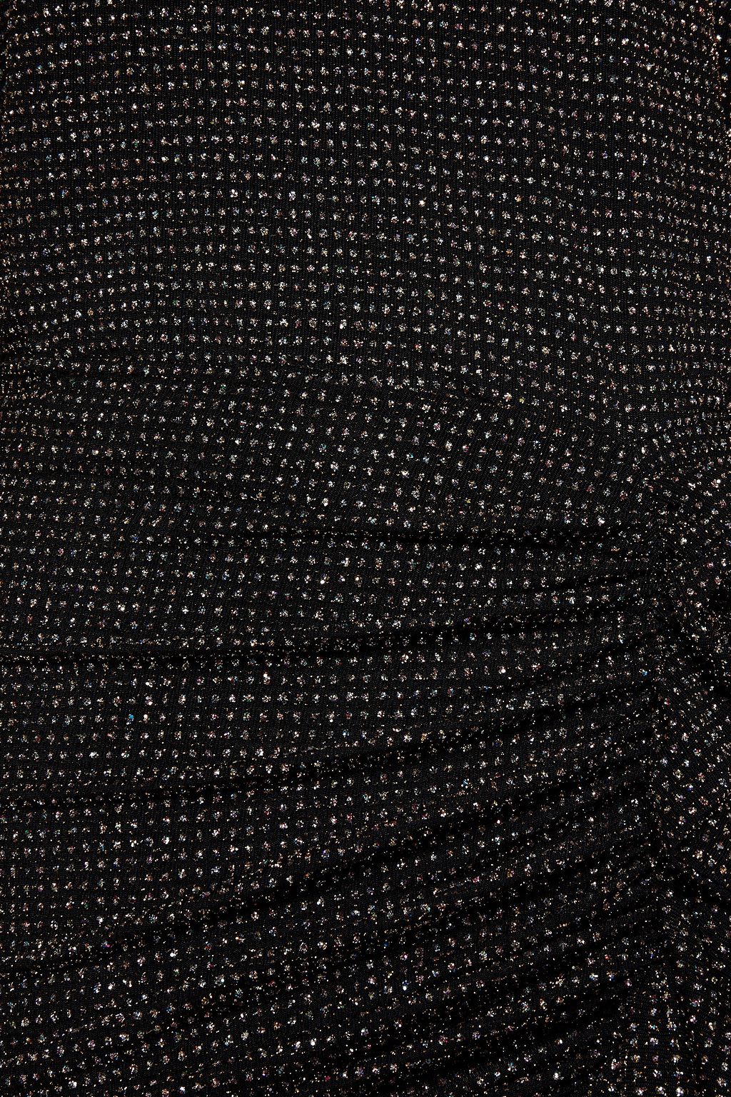 PHILOSOPHY DI LORENZO SERAFINI Asymmetric ruched glittered jersey dress