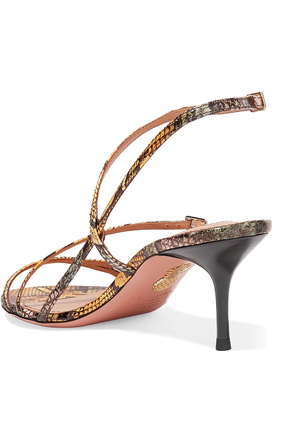 AQUAZZURA Carolyne 60 elaphe sandals
