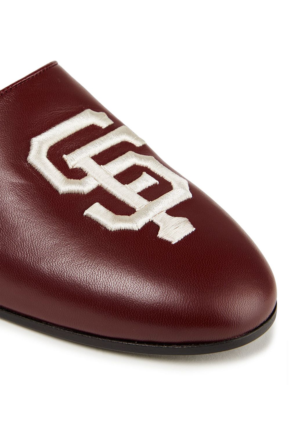 GUCCI + New York Yankees 刺繍入り レザー スリッポン