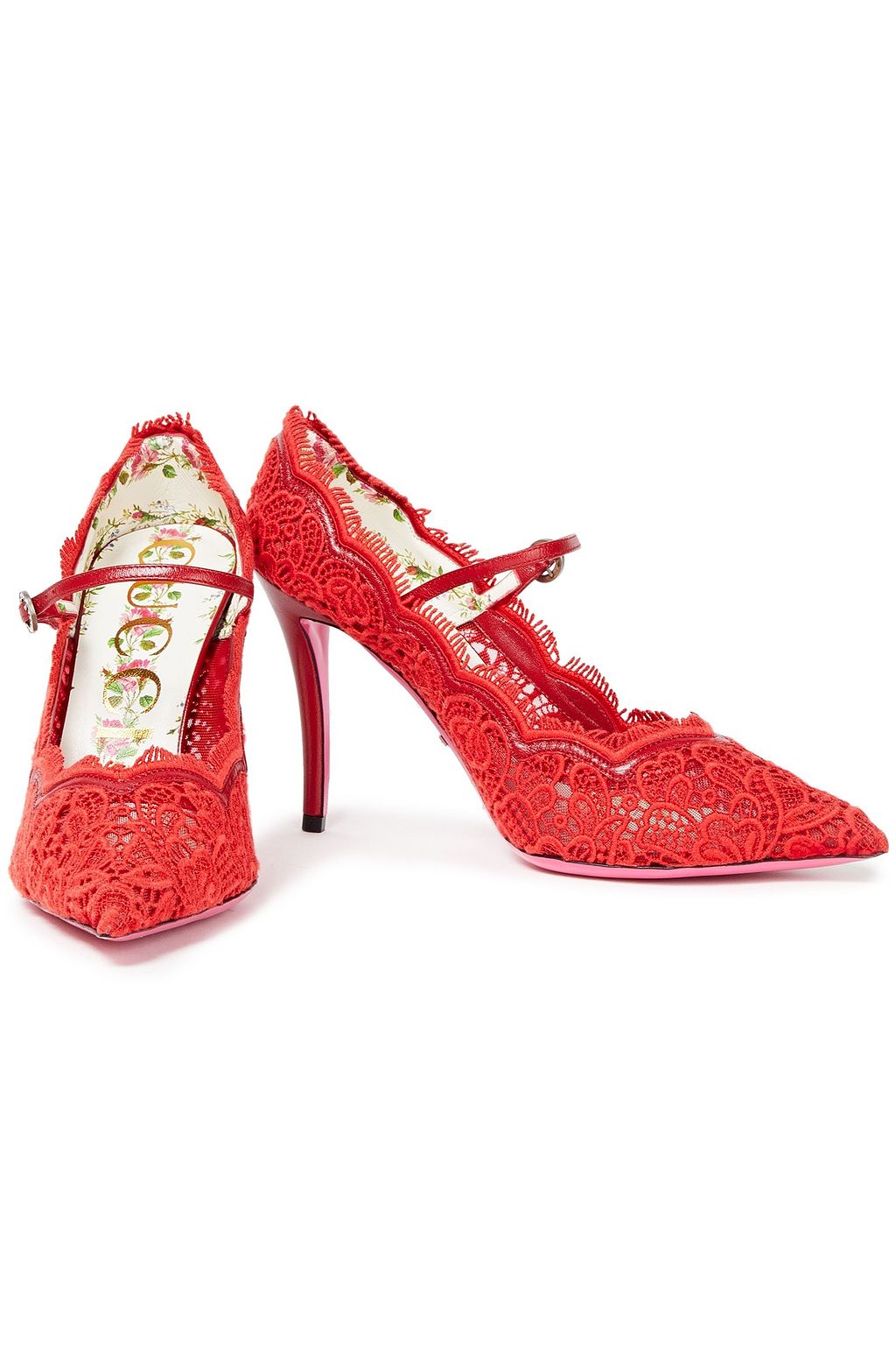 gucci lace pumps
